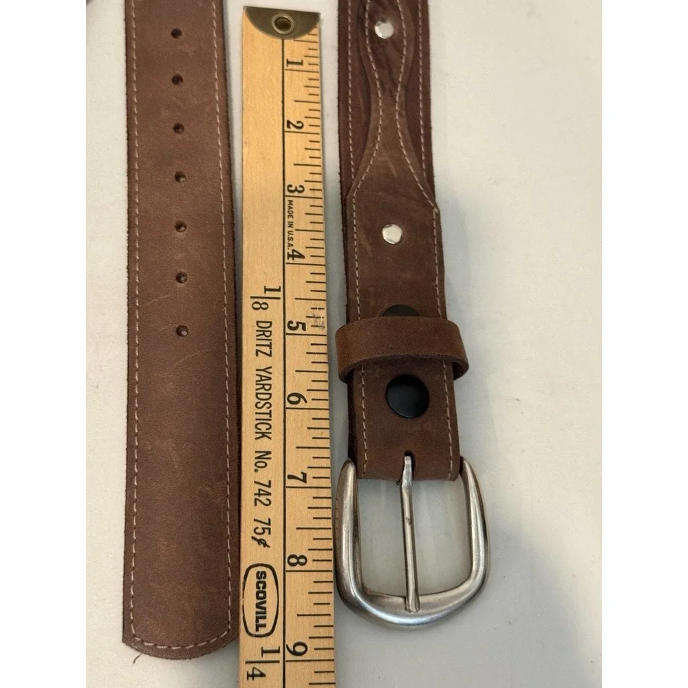 Bryce Canyon Trading Post Brown Top Grain Leather Western Belt Made in USA 36